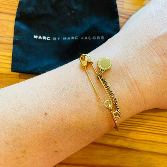 Marc By Marc Jacobs Jewelry - Marc by Marc Jacobs Gold Safety Pin Bracelet